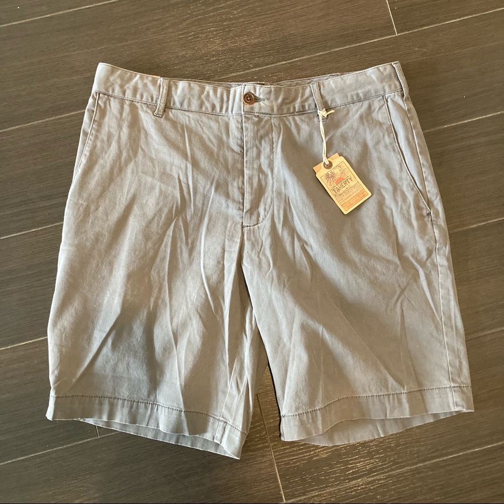 Faherty Slate Garment Dyed Chino Shorts NWT